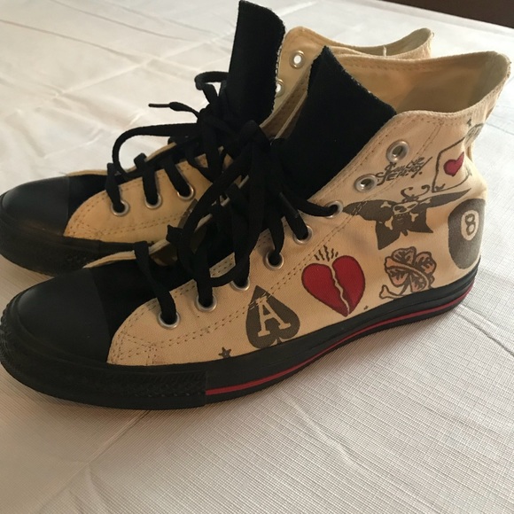 Sailor Jerry Converse Size 9 - Picture 1 of 4
